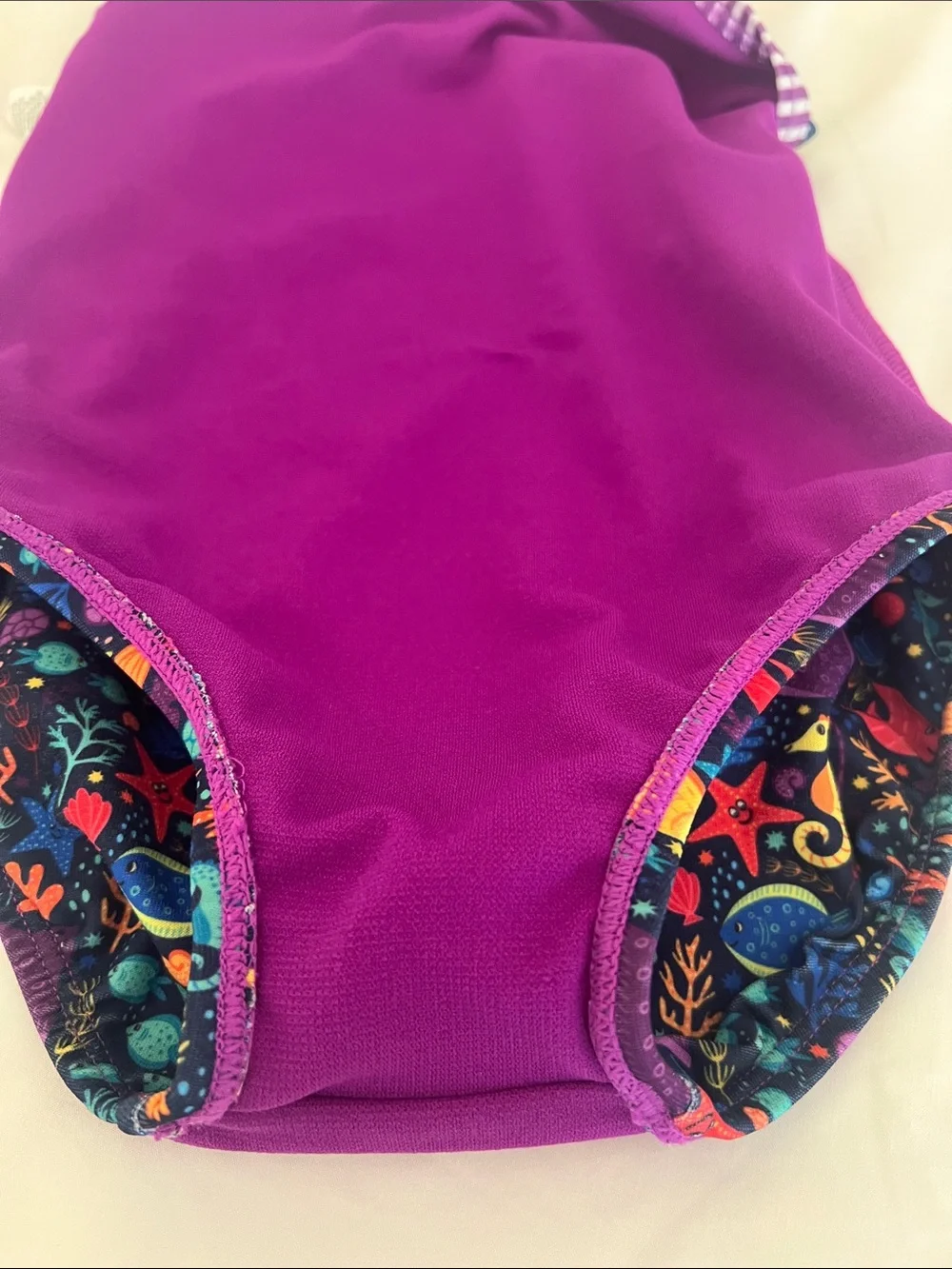 Girls Uglies by Dolphin Cross Back Ocean Life themed swimsuit